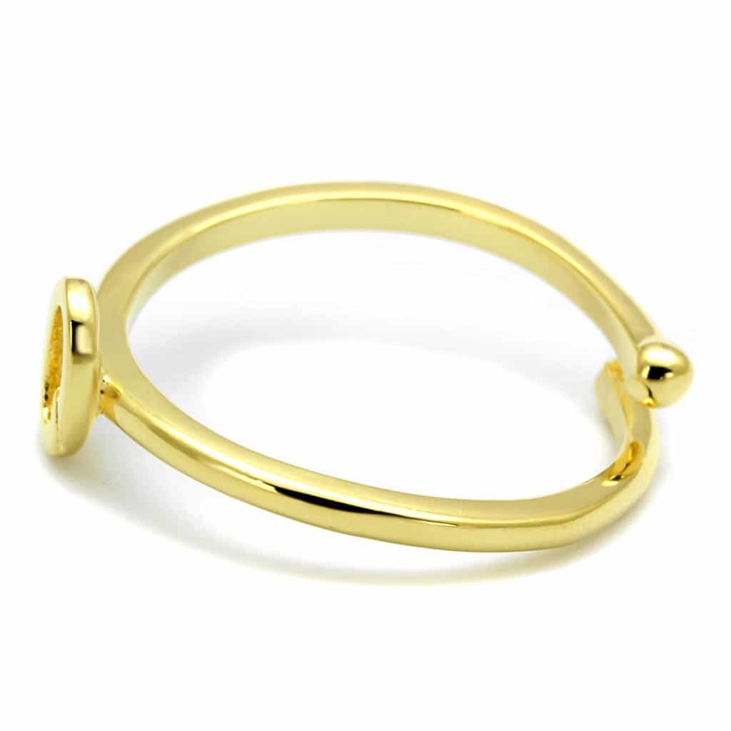Brass Gold Script Number 9 Toe Ring | The Stainless Jewelry view 3