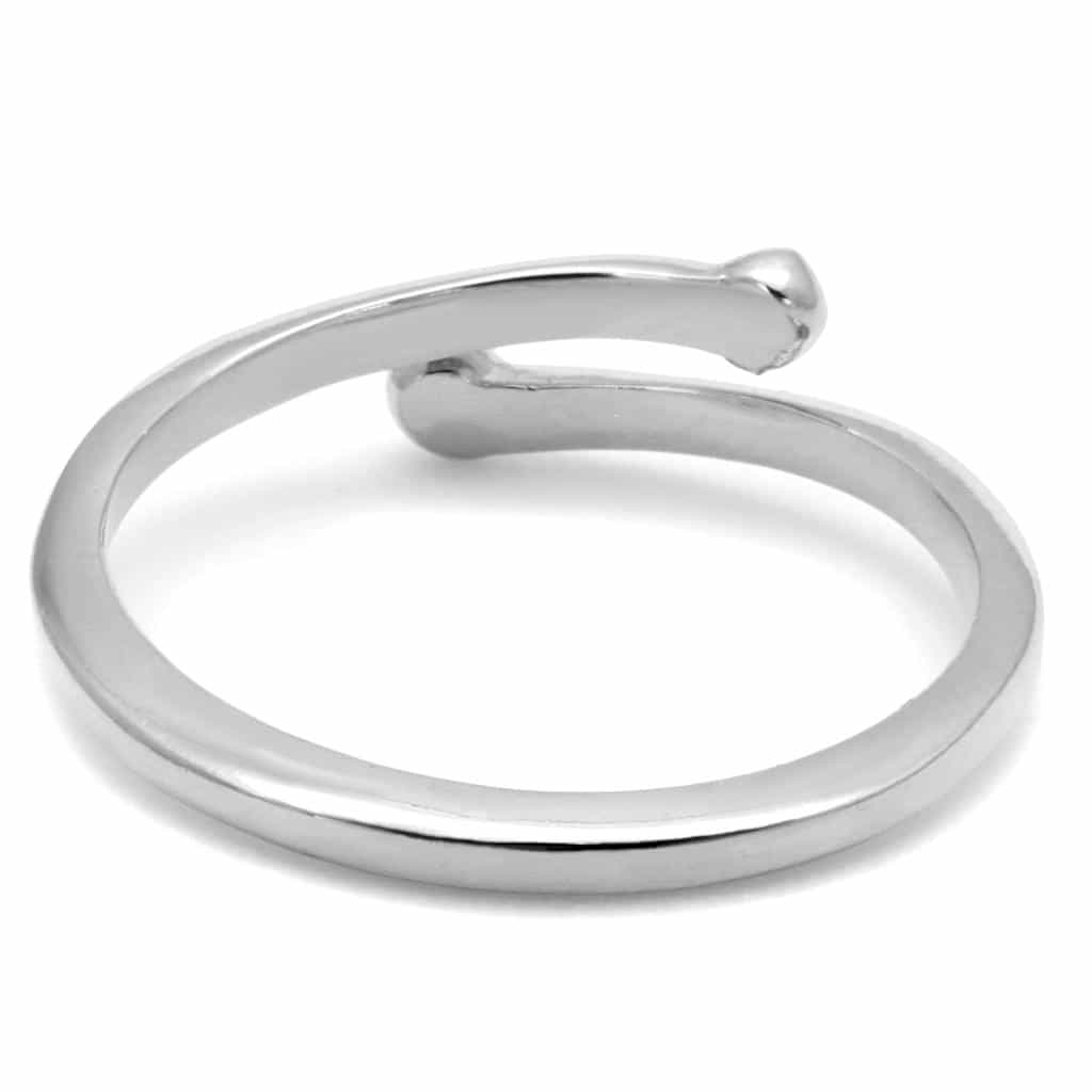 Brass Silver Plain Adjustable Toe Ring | The Stainless Jewelry view 2