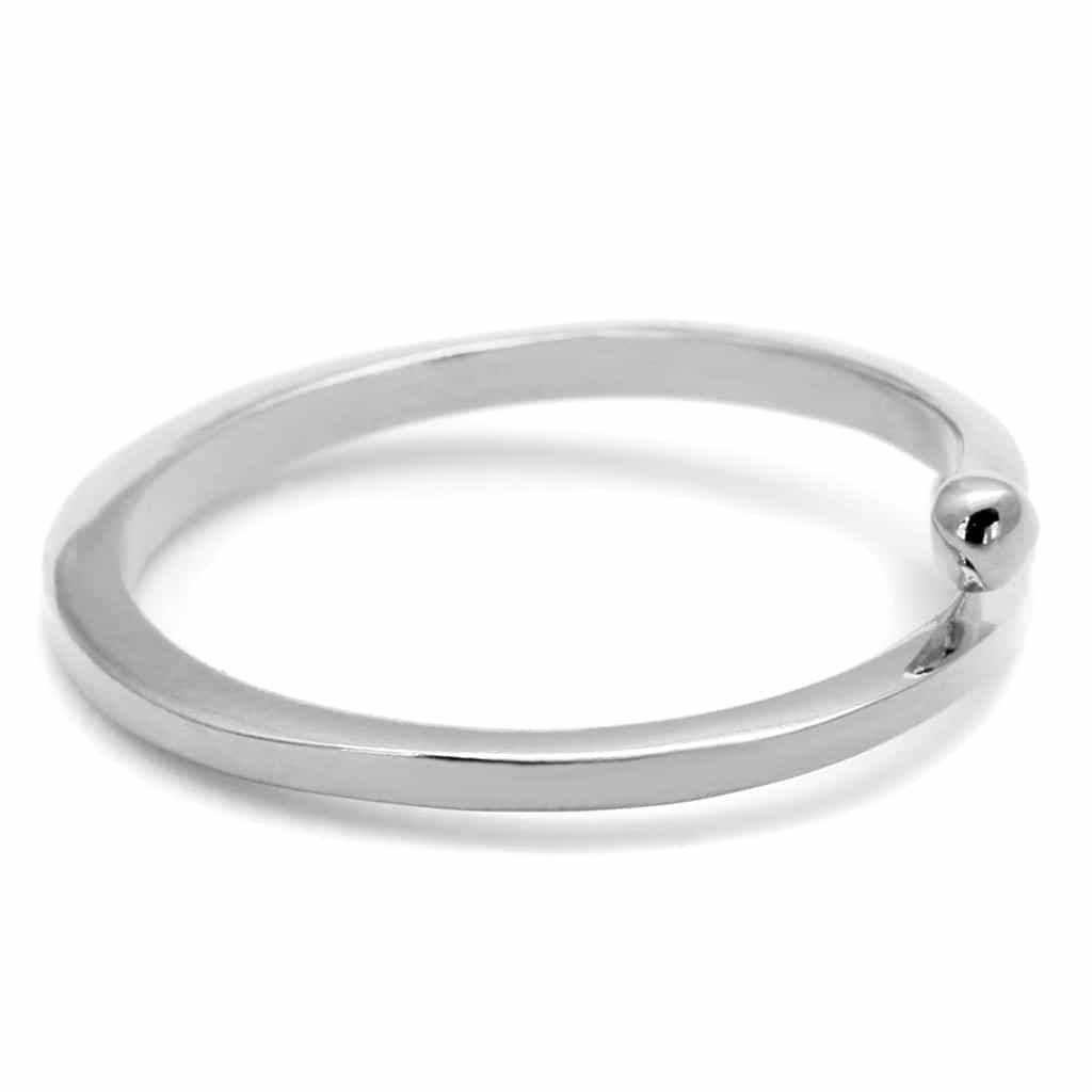 Brass Silver Plain Adjustable Toe Ring | The Stainless Jewelry view 3