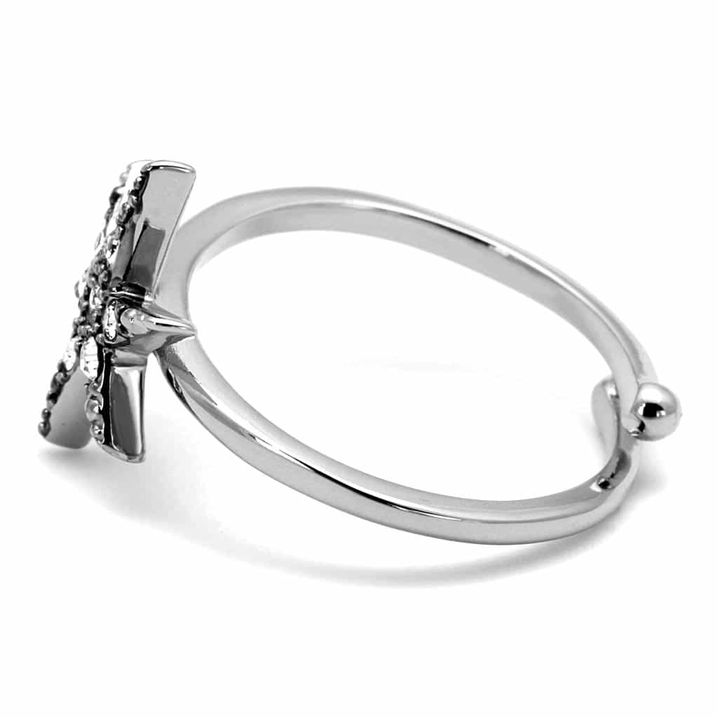 Brass Silver CZ Starburst Star Toe Ring | The Stainless Jewelry view 3