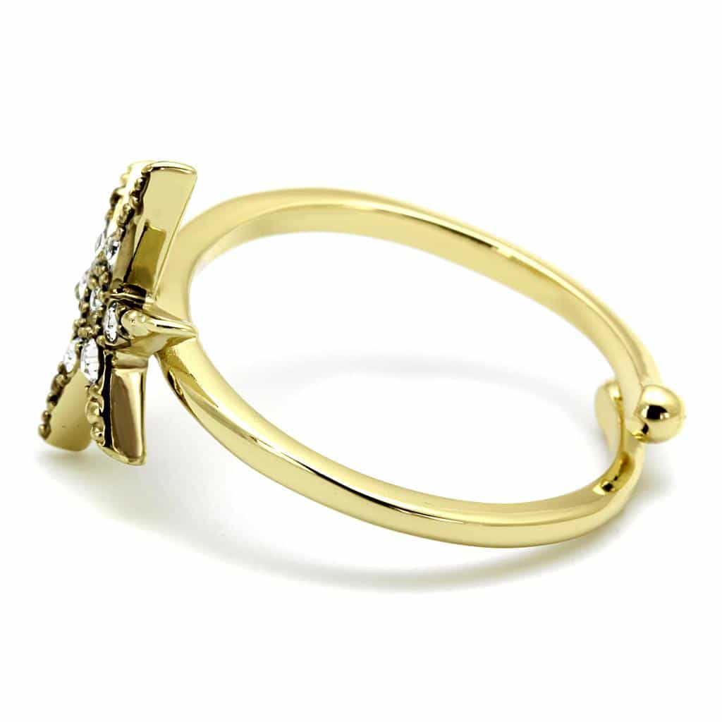 Brass Gold CZ Starburst Star Toe Ring | The Stainless Jewelry view 3