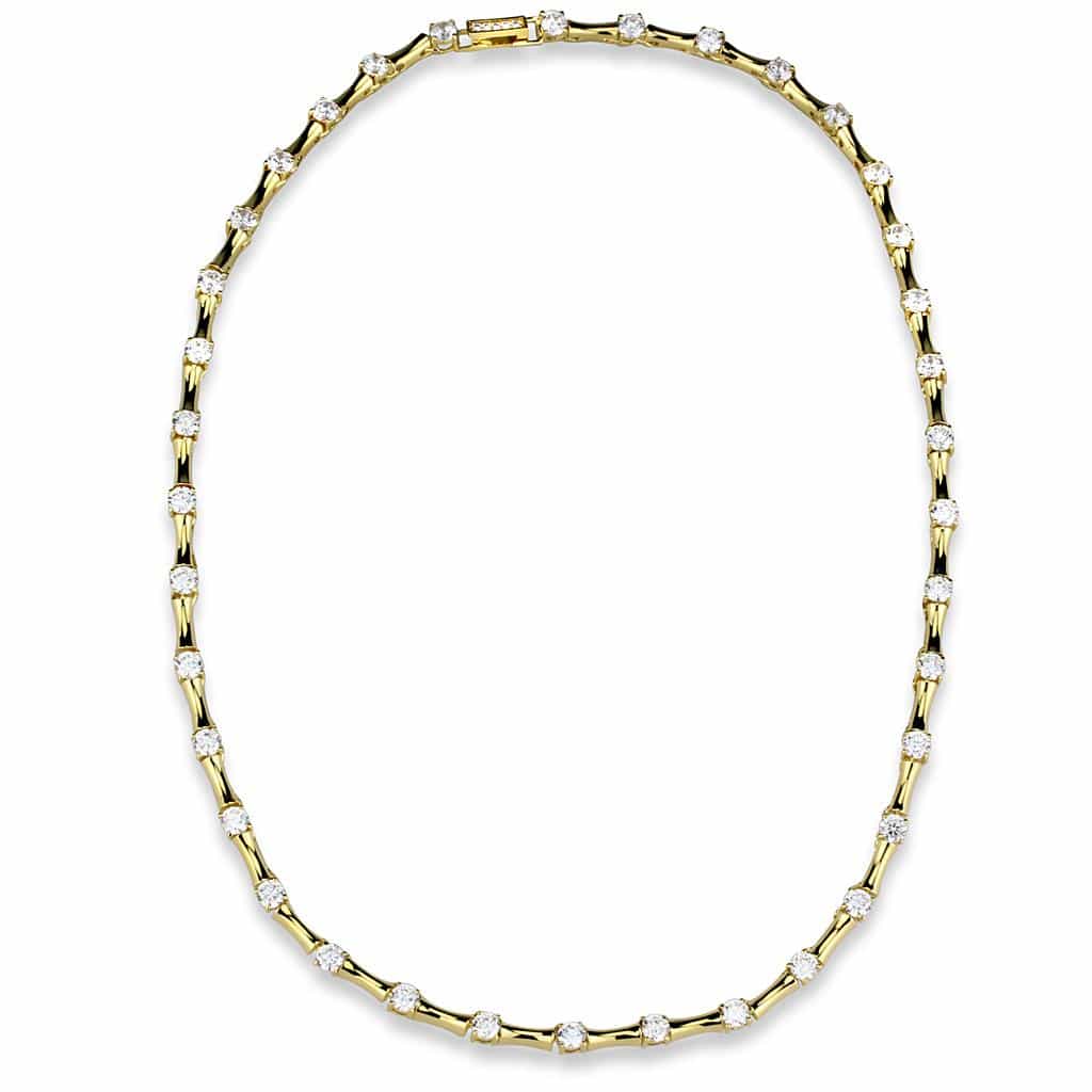 Brass Gold Delicate Chain Necklace | The Stainless Jewelry view 3