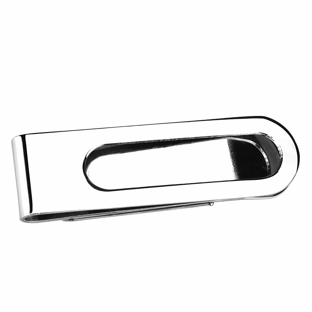Brass Silver Black Enamel Skull Crossbones Money Clip view 3