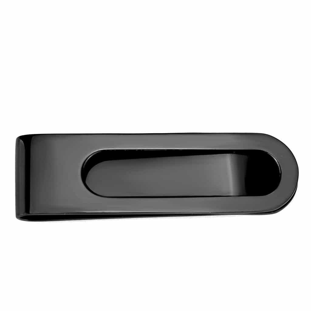 Brass Black Enamel Gentleman Golfer Money Clip view 3