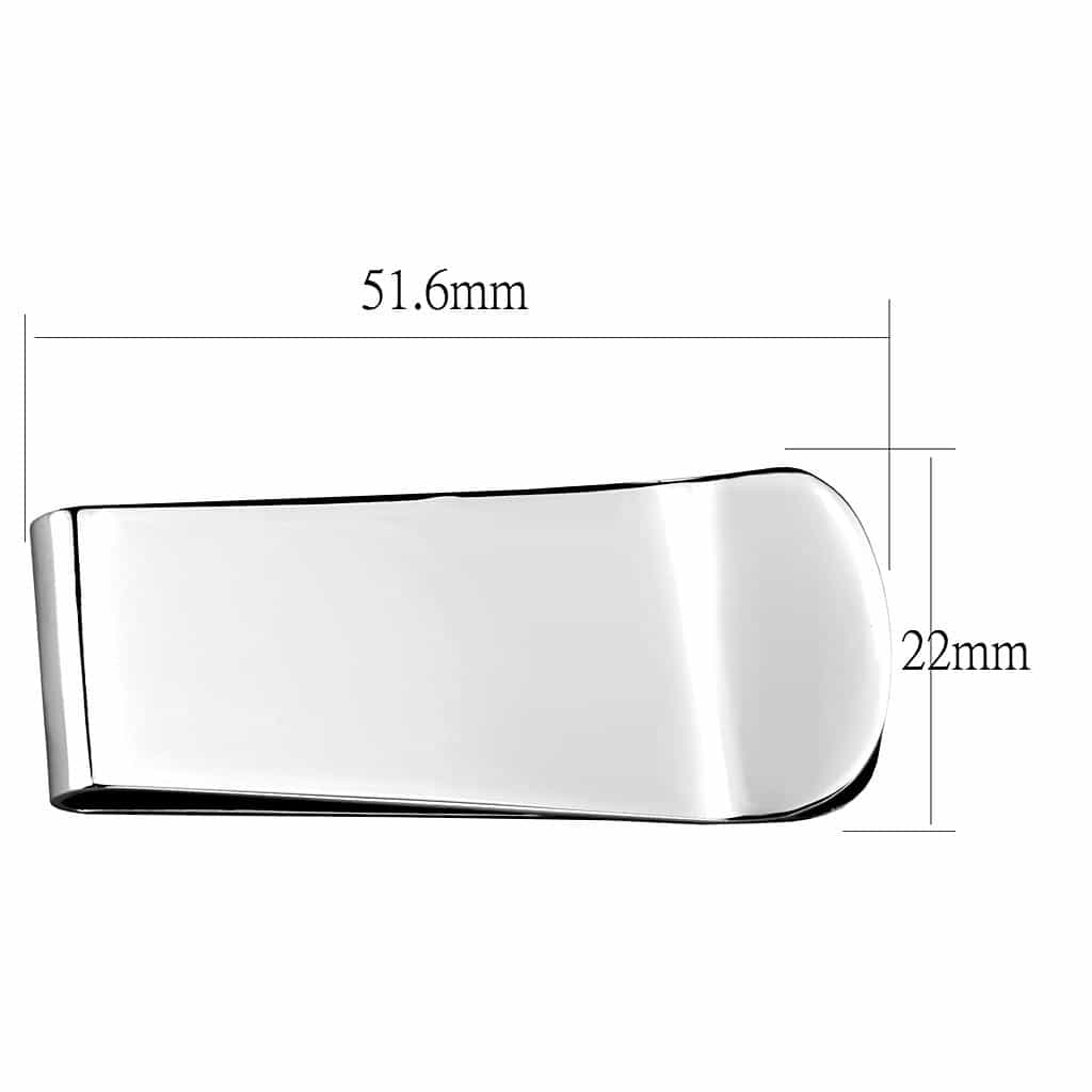 Brass Silver Polished Plain Money Clip LO4141 view 2