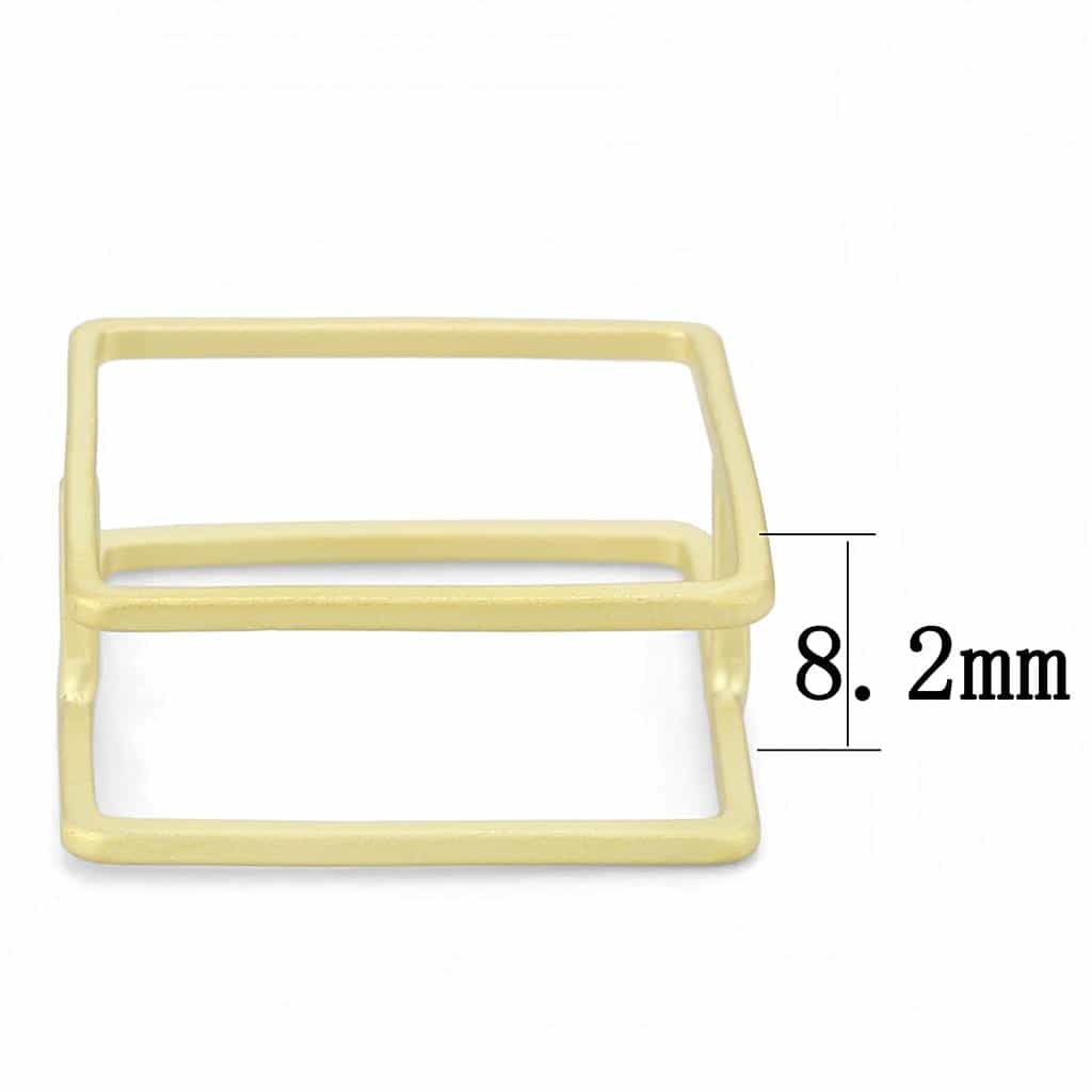 Brass Gold Geometric Double Square Open Ring view 2
