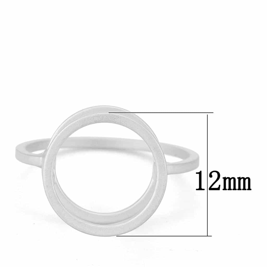 Brass Silver Double Circle Open Ring | The Stainless Jewelry view 2