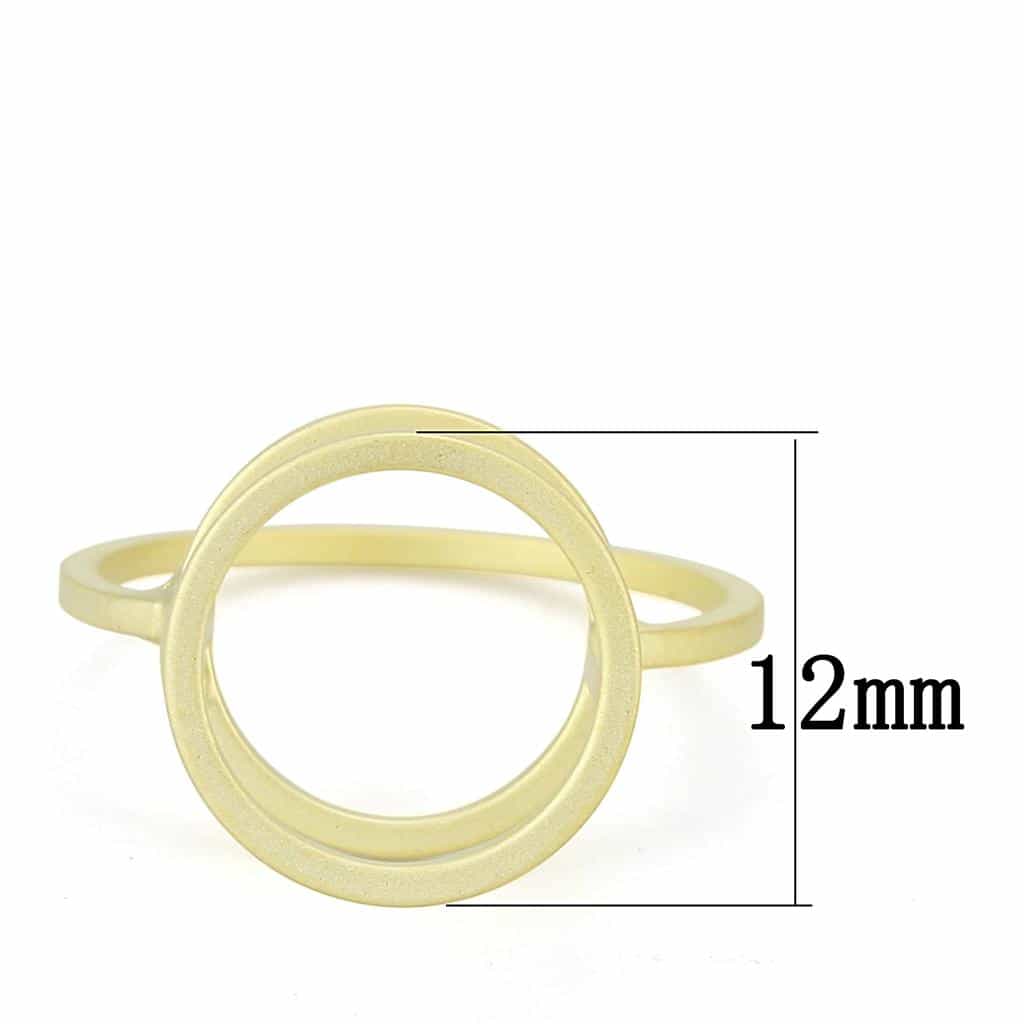Brass Gold Double Circle Open Ring | The Stainless Jewelry view 2