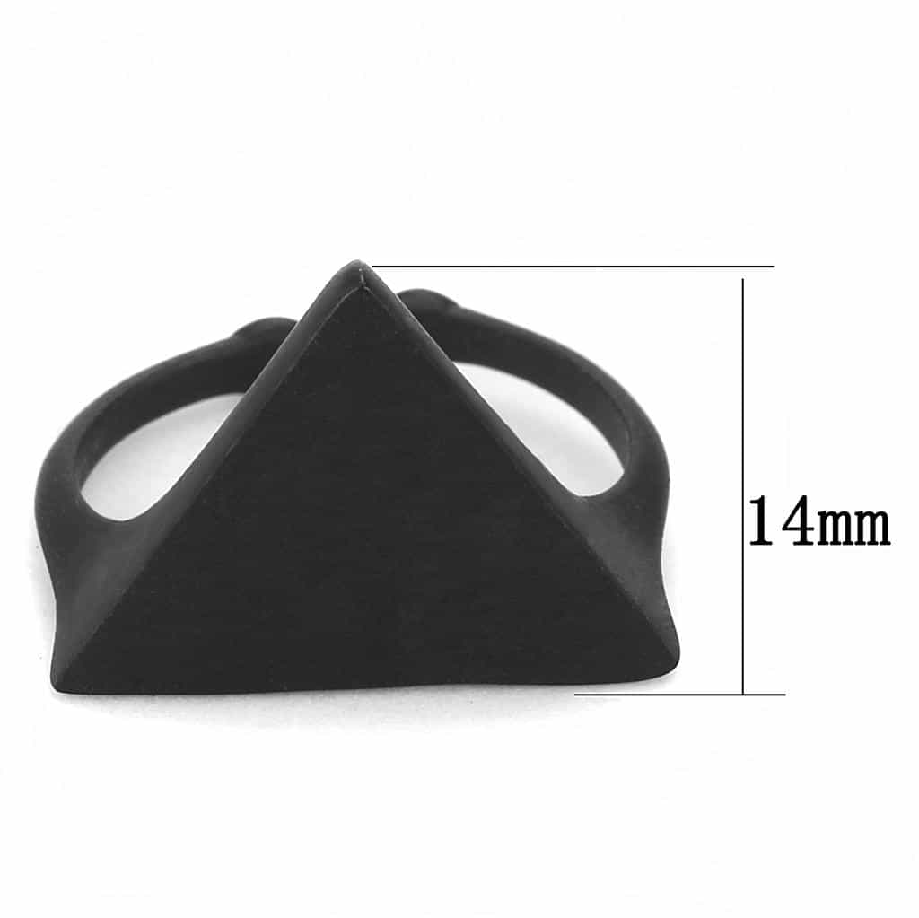 Brass Black IP Geometric Triangle Open Ring view 2