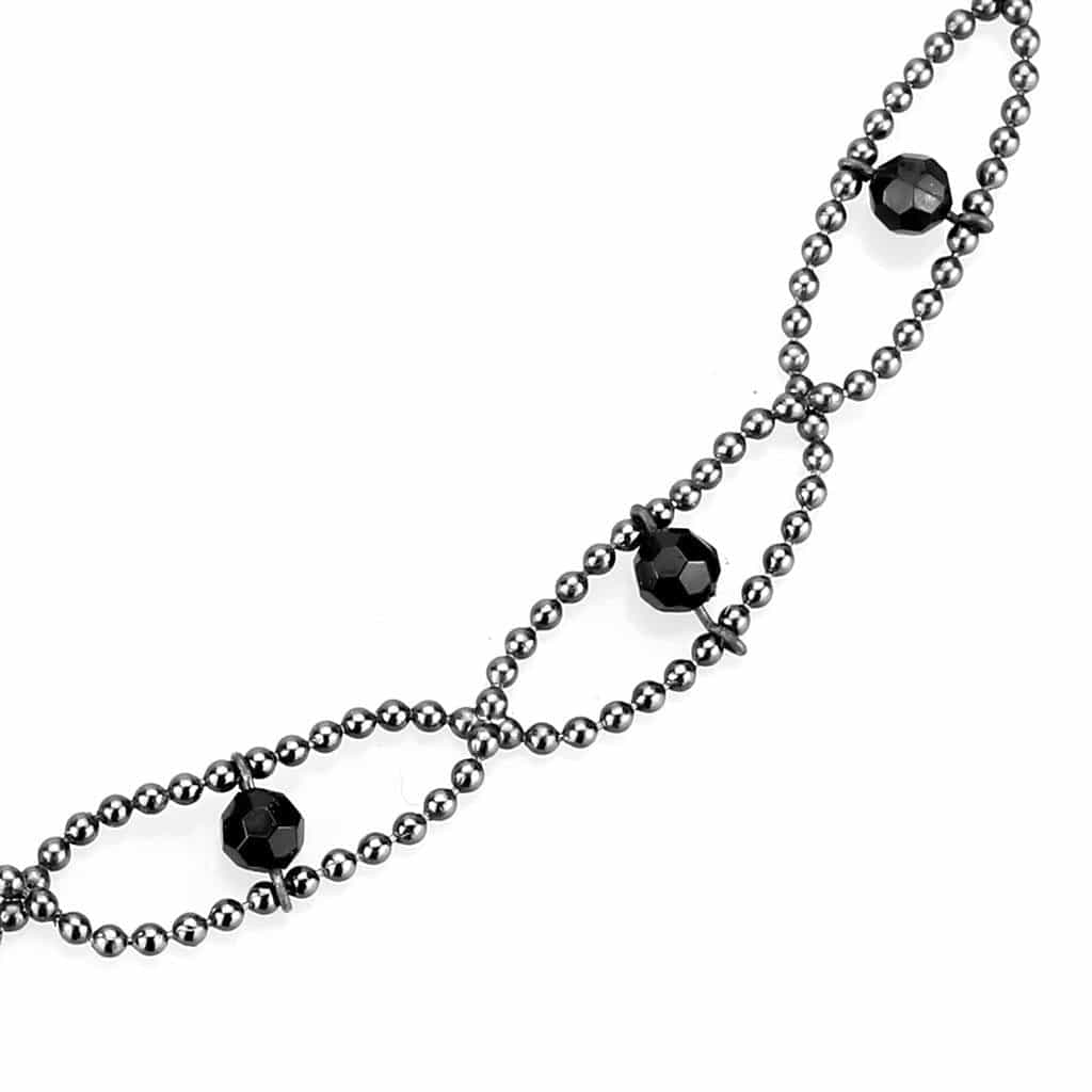 Brass Silver Oval Link Chain Choker Necklace view 2