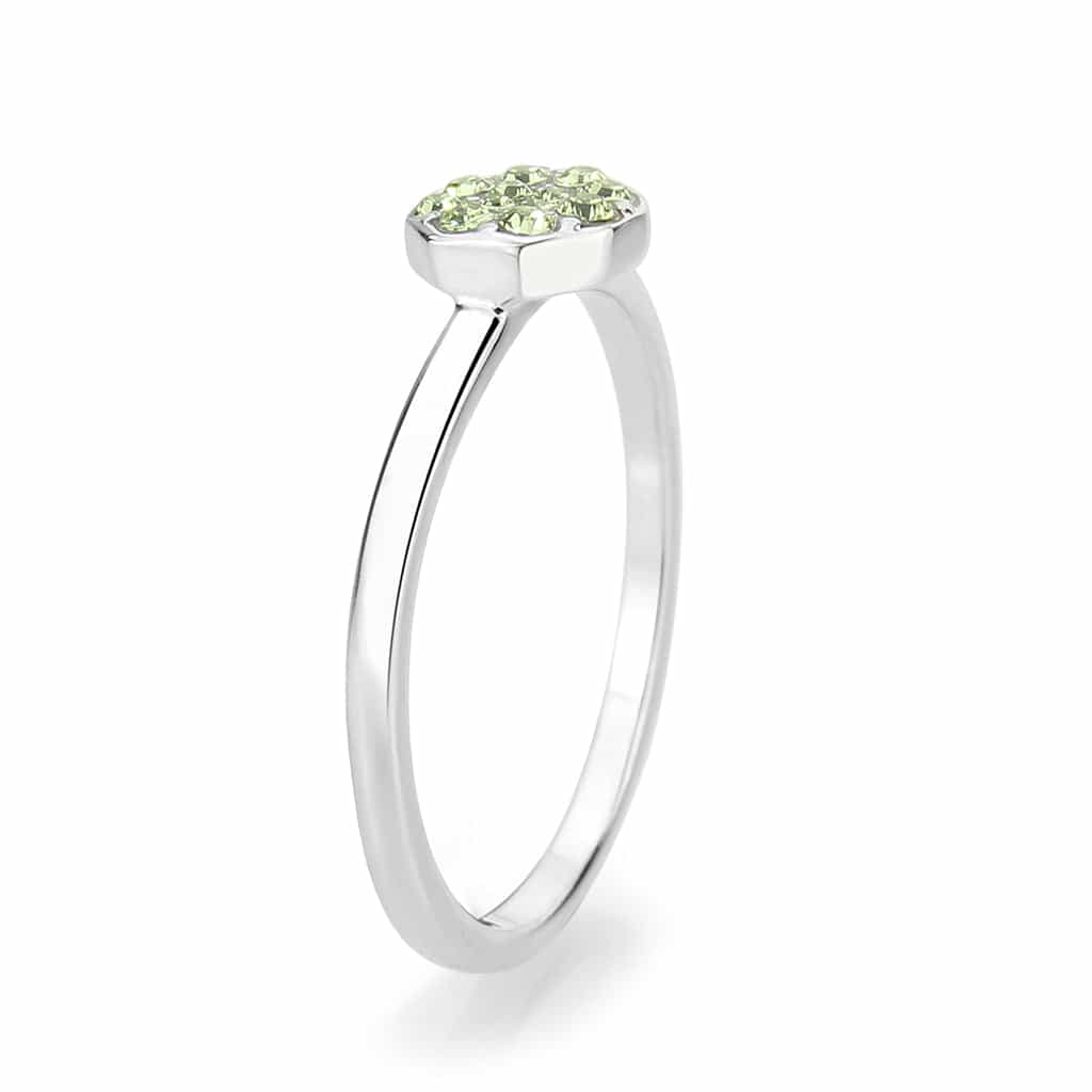 Brass Silver Peridot Crystal Flower Cluster Ring view 10