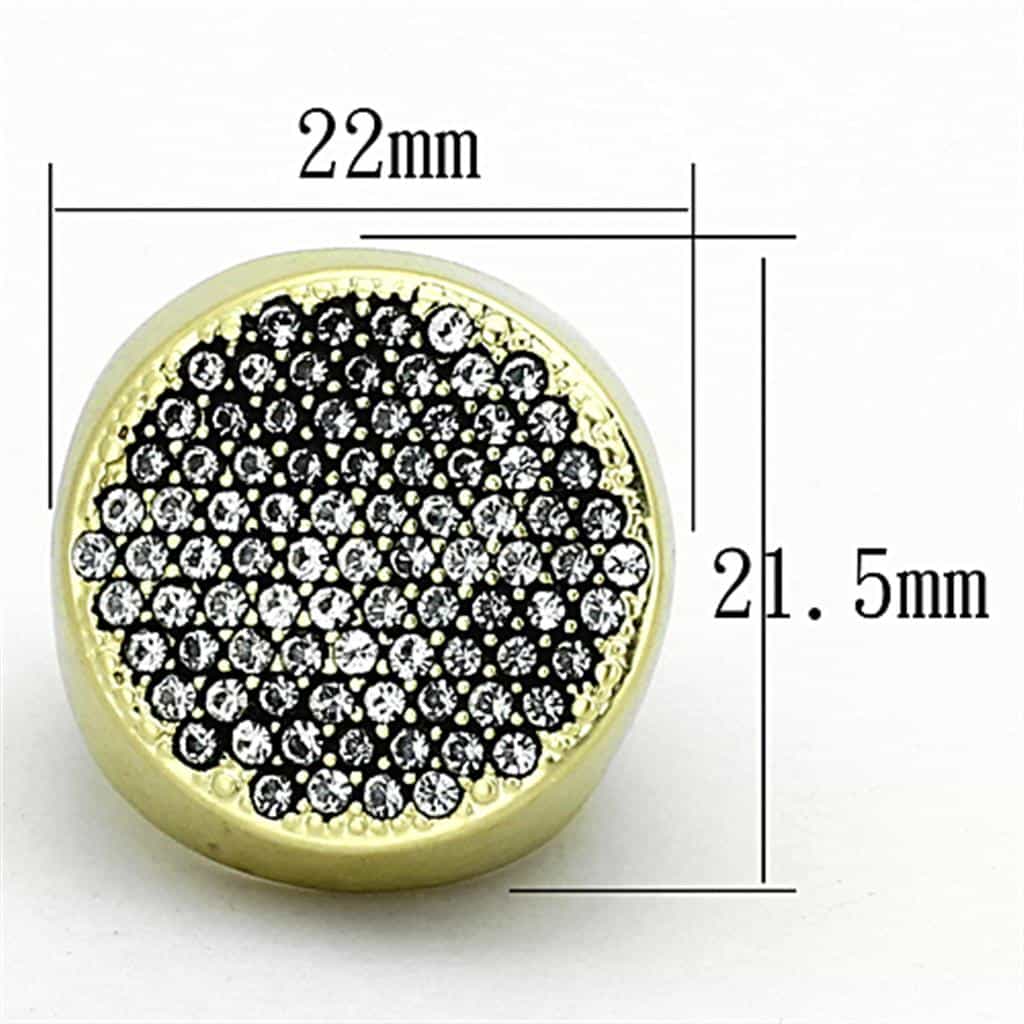 Brass Gold Black CZ Pave Dome Signet Ring | The Stainless Jewelry view 2
