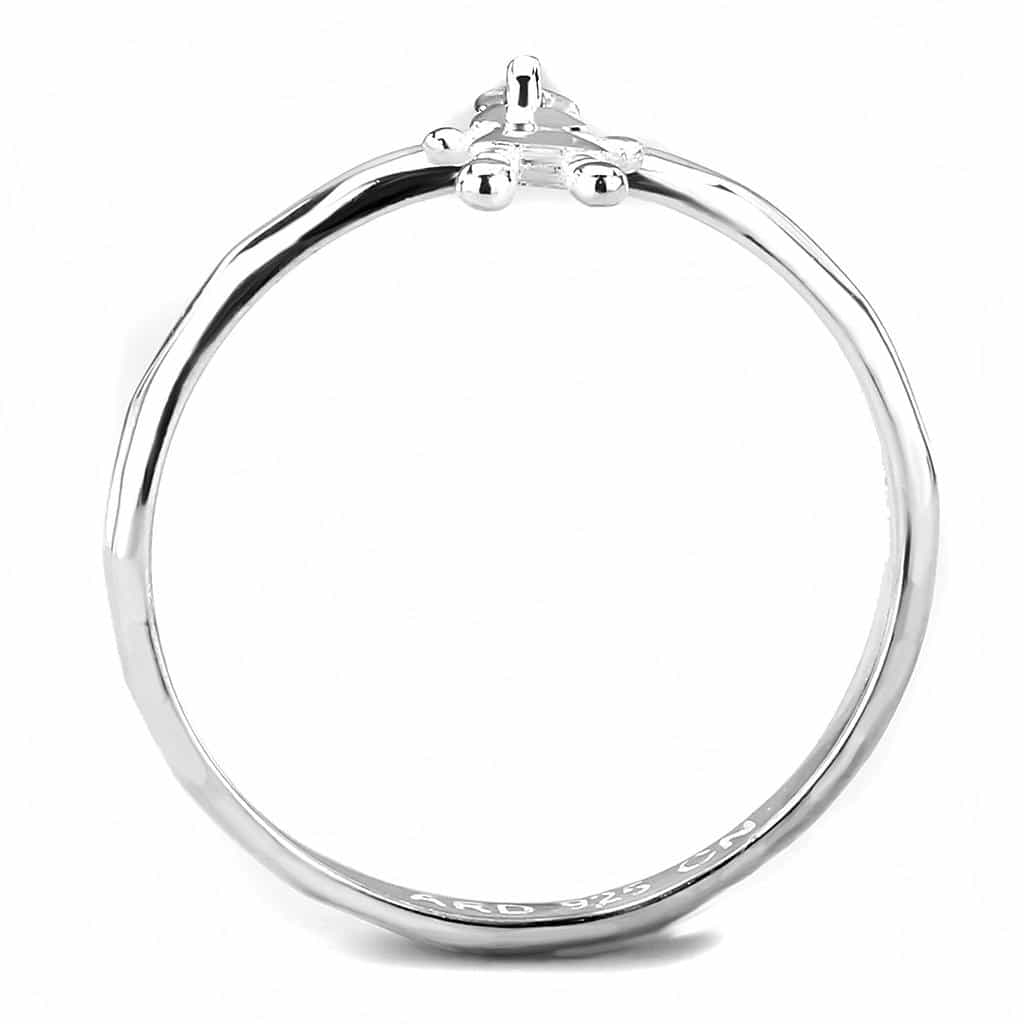Sterling Silver Girl Silhouette Charm Dangle Ring view 7