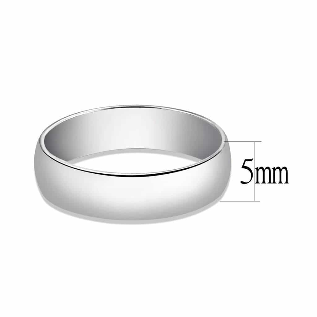 Sterling Silver Polished Classic Wedding Band Ring view 8