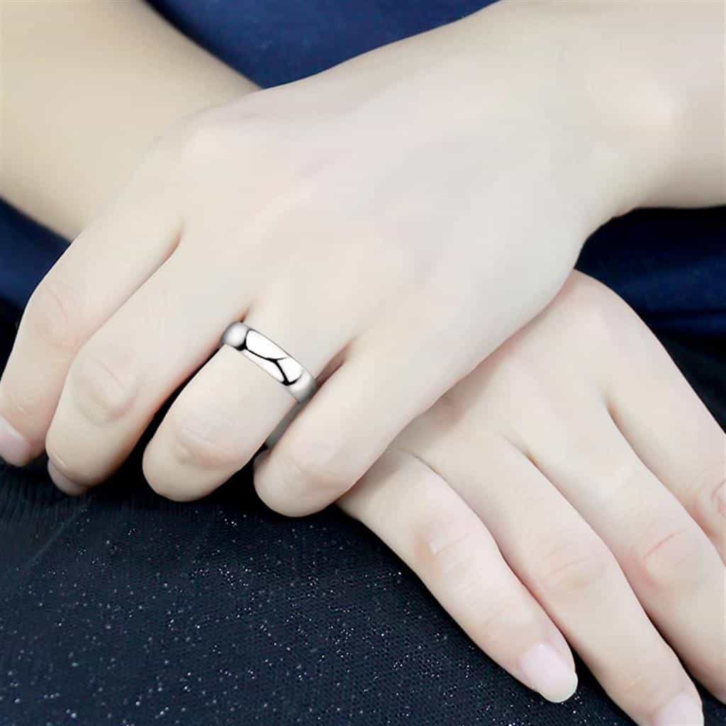 Sterling Silver Polished Classic Wedding Band Ring view 11