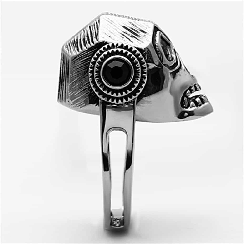 Stainless Steel Skull Eyed Band Ring | The Stainless Jewelry view 4