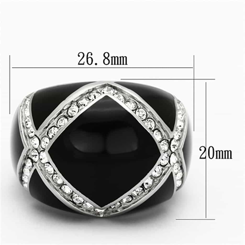 Stainless Steel Chevron Crossover Ring | The Stainless Jewelry view 6