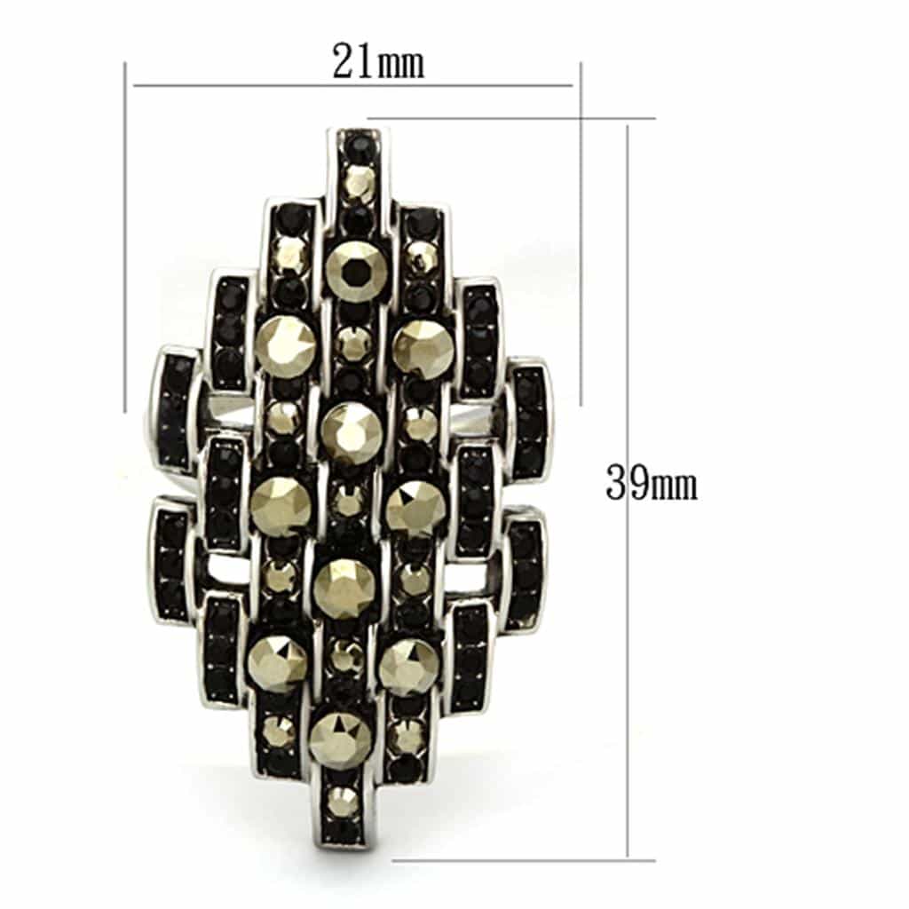 Stainless Steel Gold Studded Band Ring | The Stainless Jewelry view 6