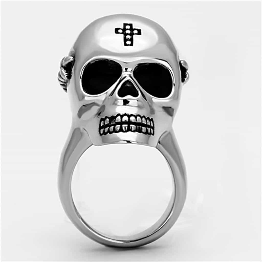 Stainless Steel Skull Cross Gothic Ring | The Stainless Jewelry view 7