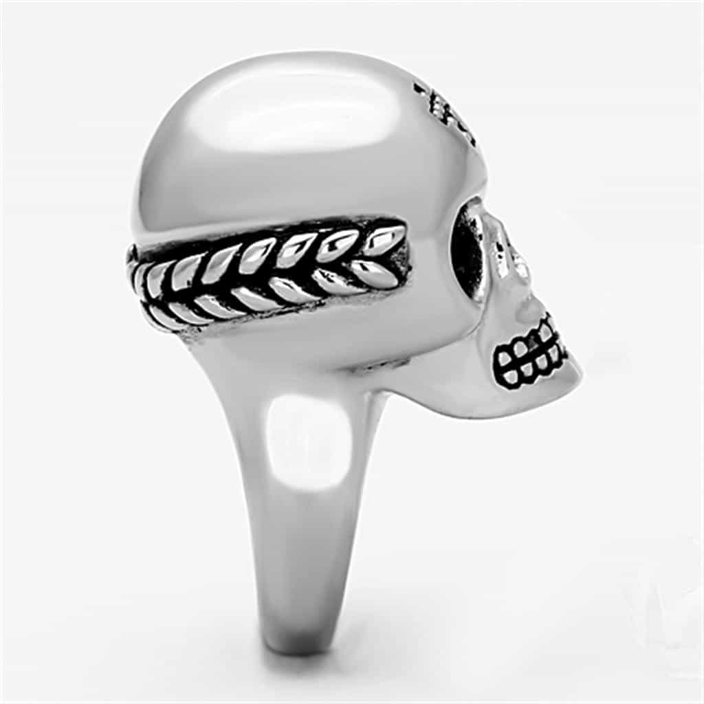 Stainless Steel Skull Cross Gothic Ring | The Stainless Jewelry view 4