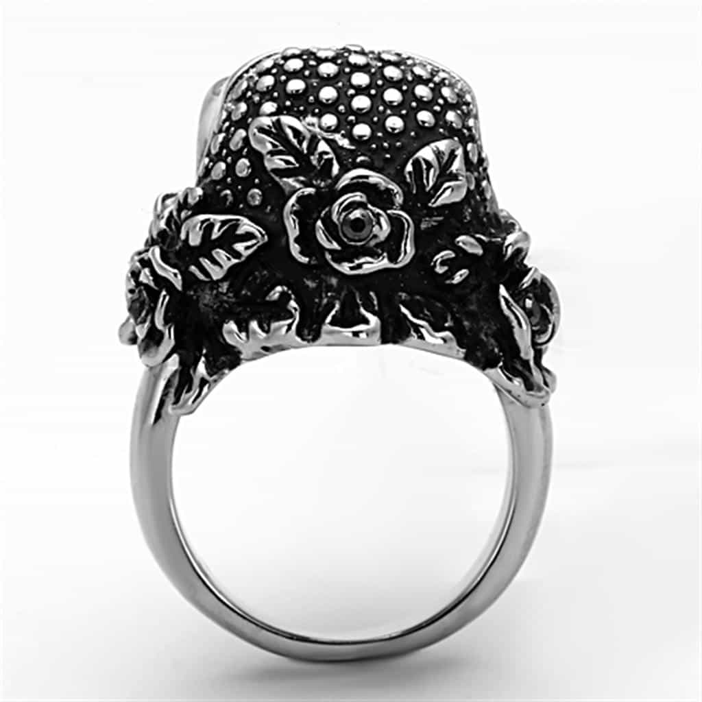 Stainless Steel Viking Skull Bearded Ring | The Stainless Jewelry view 9
