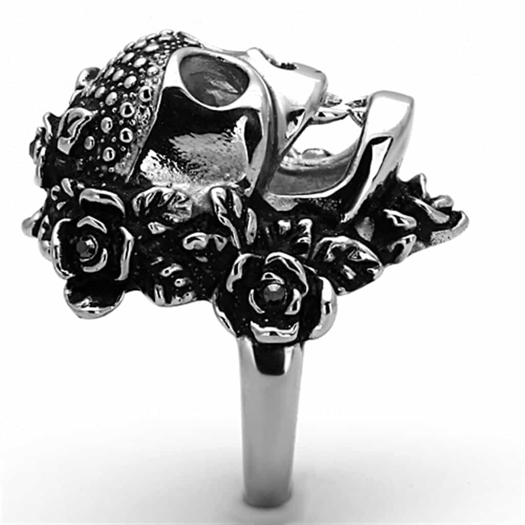 Stainless Steel Viking Skull Bearded Ring | The Stainless Jewelry view 10