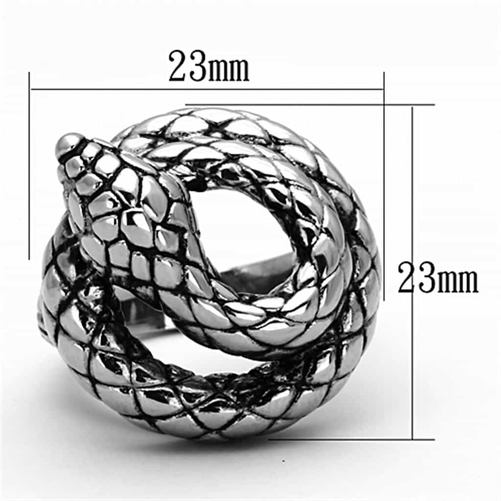 Stainless Steel Woven Snake Scale Wrap Ring view 6