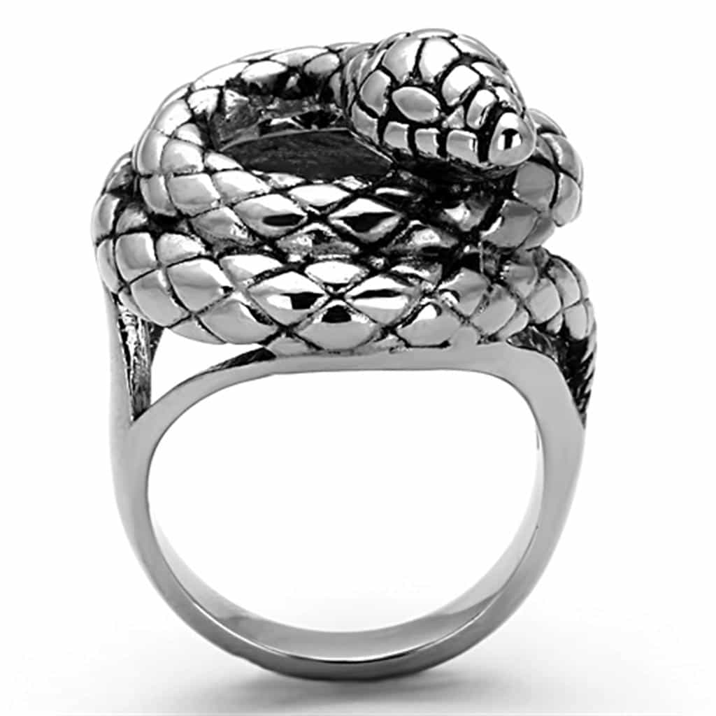 Stainless Steel Woven Snake Scale Wrap Ring view 7