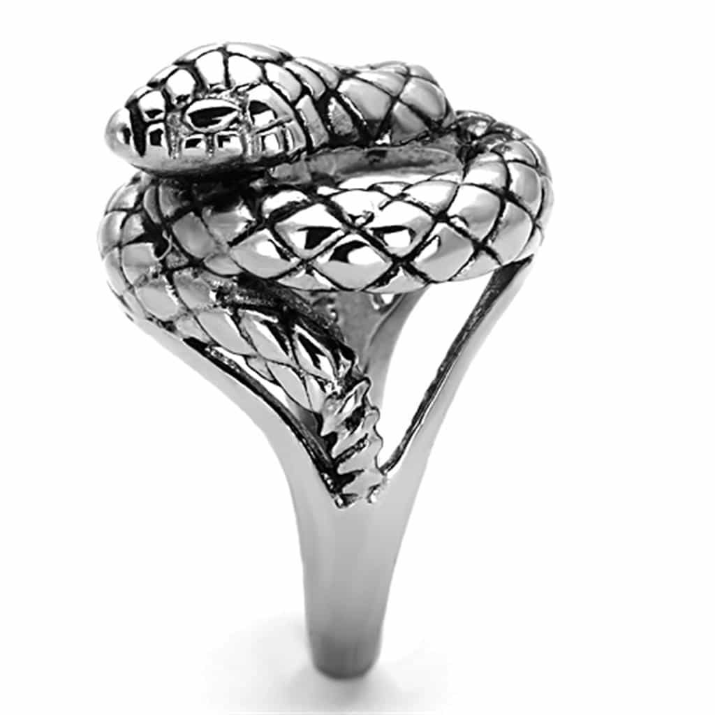 Stainless Steel Woven Snake Scale Wrap Ring view 8
