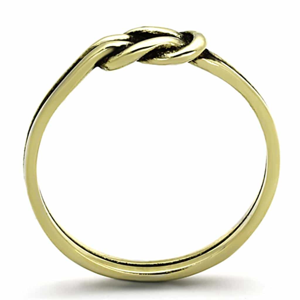 Stainless Steel Gold Polished Love Knot Band Ring view 7