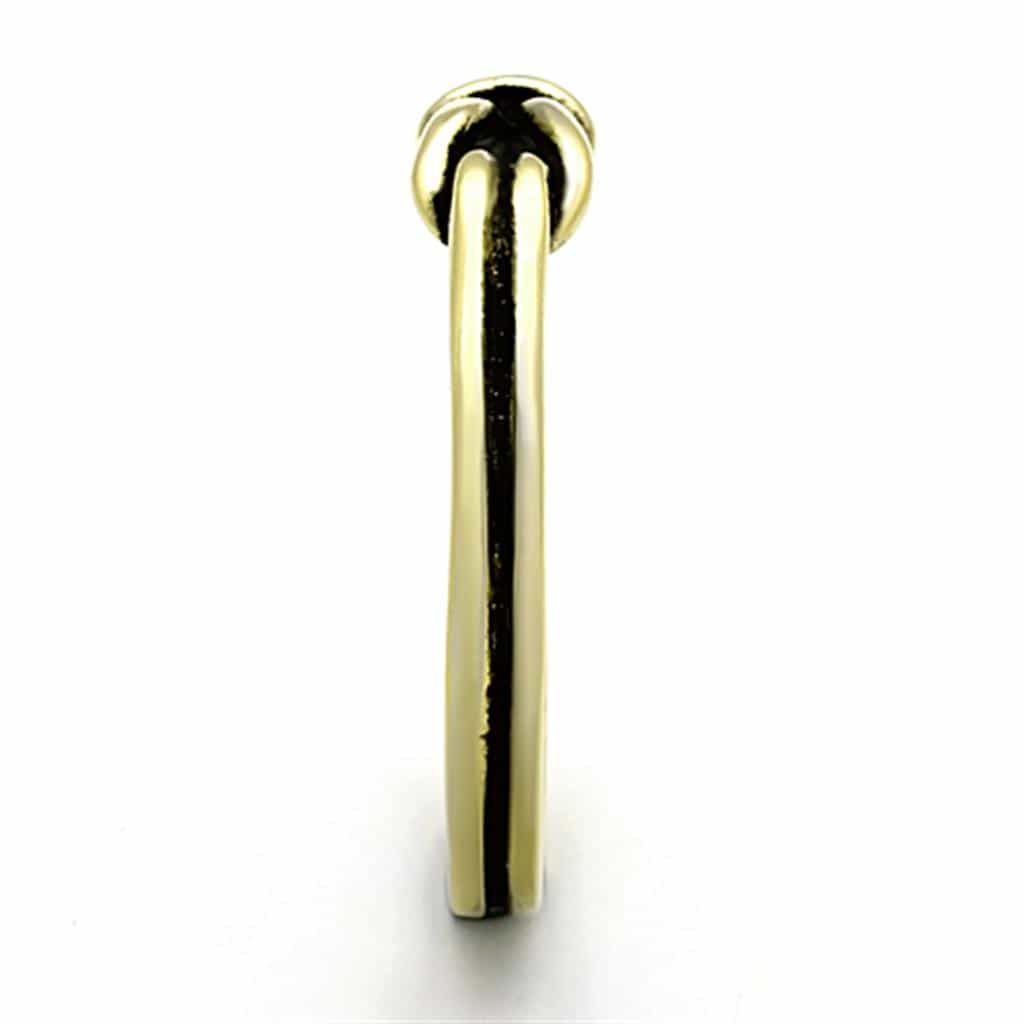 Stainless Steel Gold Polished Love Knot Band Ring view 8