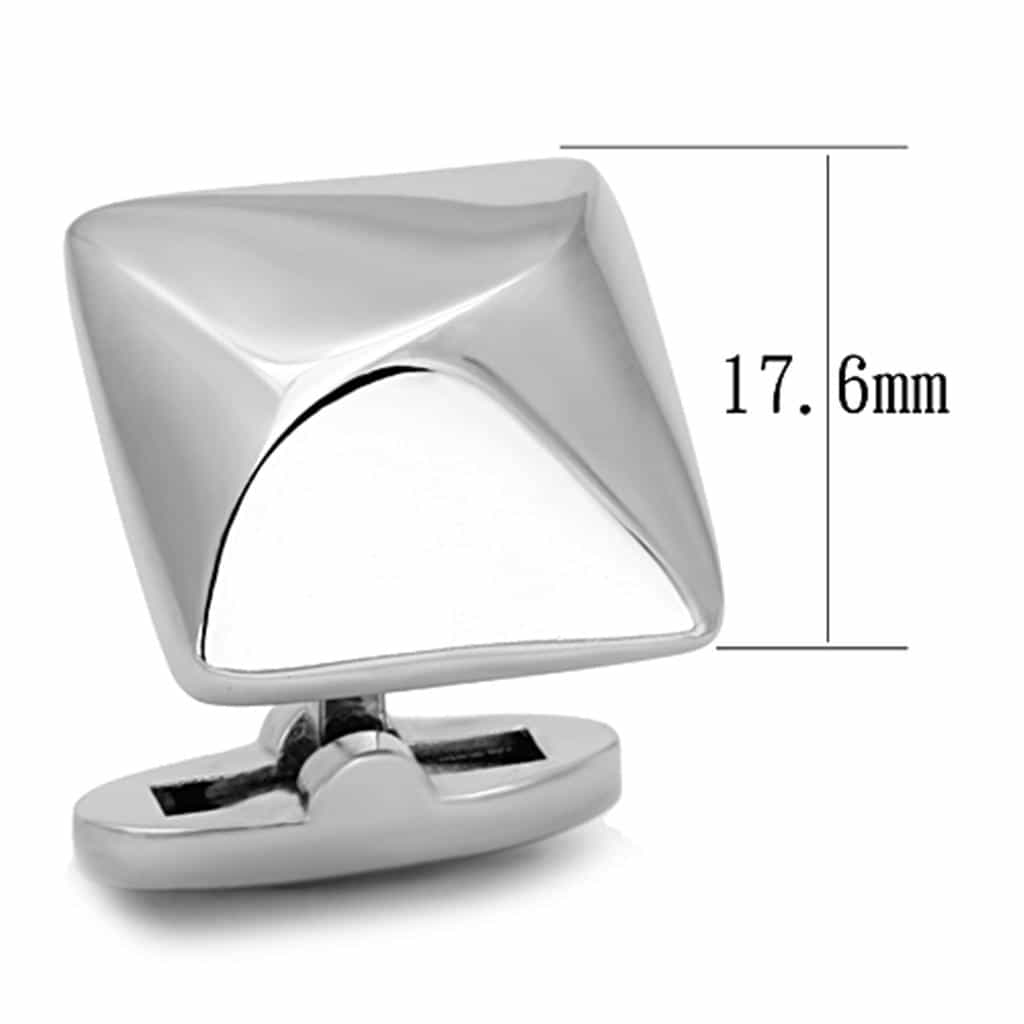 Stainless Steel Polished Pyramid Square Bracelet view 2
