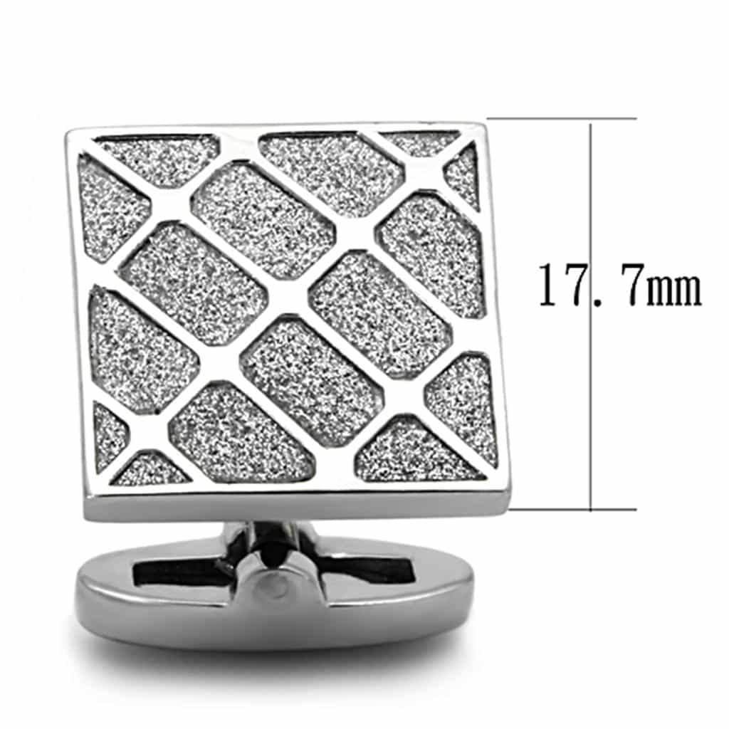 Stainless Steel Glitter Diamond Pattern Square Bracelet view 2