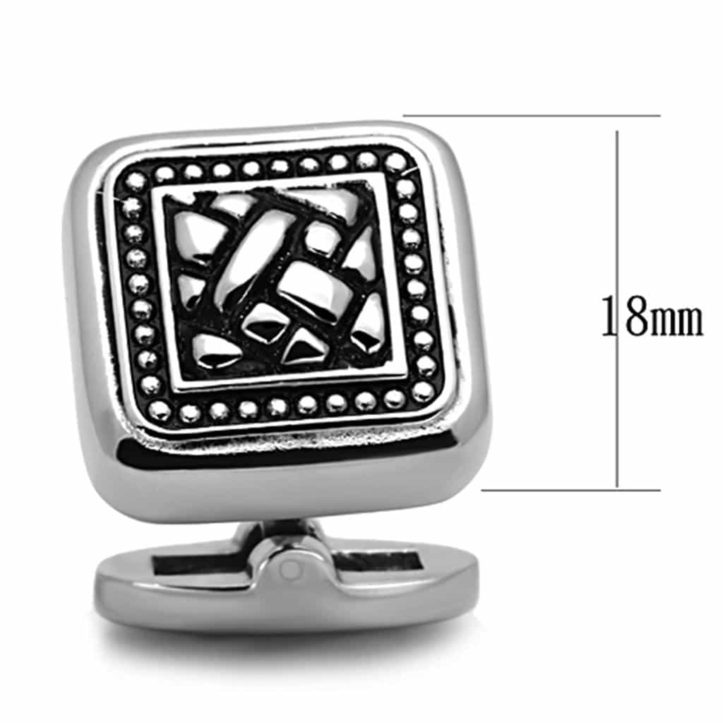 Stainless Steel Antiqued Celtic Knot Square Bracelet view 2