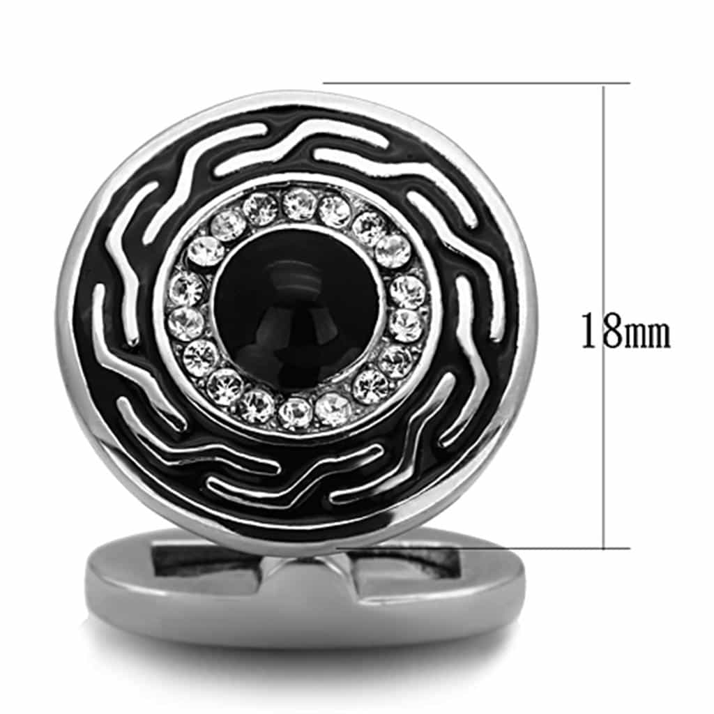 Stainless Steel Onyx Celtic Cufflink | The Stainless Jewelry view 2