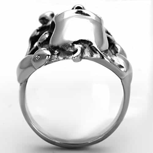 Stainless Steel Dragon Claw Skull Skeleton Ring view 3