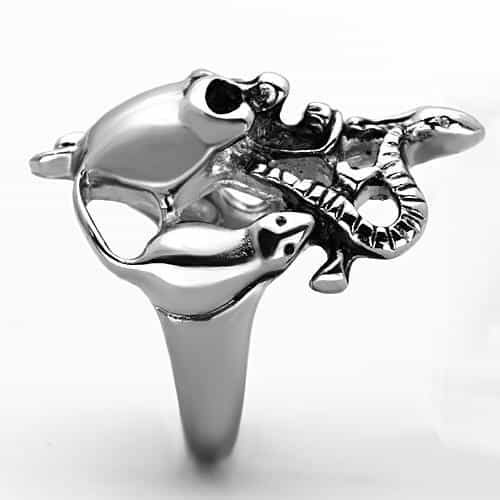 Stainless Steel Dragon Claw Skull Skeleton Ring view 11