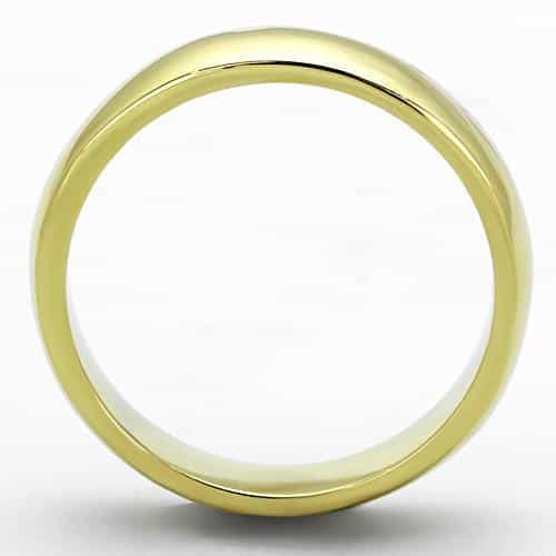 Stainless Steel Gold Polished Dome Band Ring TK1375G view 7