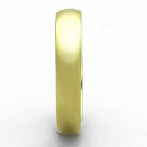 Stainless Steel Gold Polished Dome Band Ring TK1375G view 8