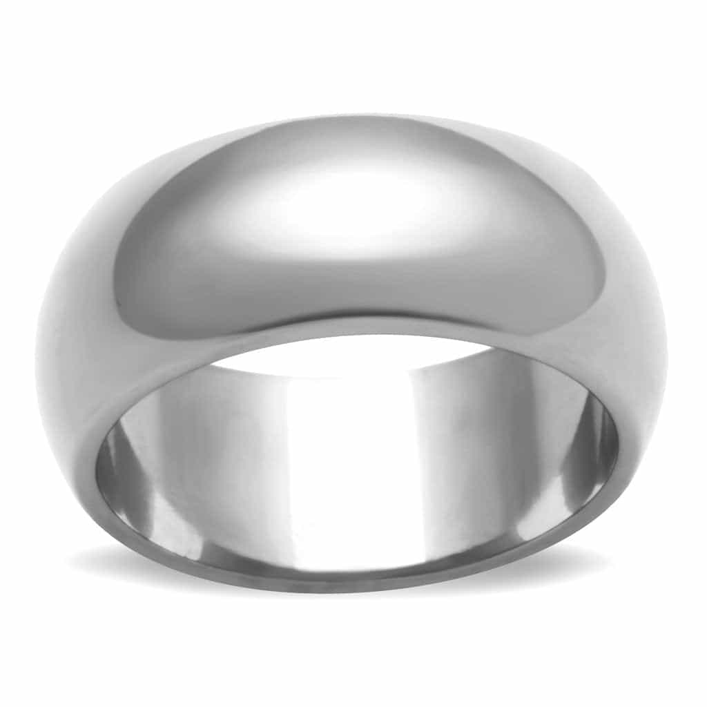 Stainless Steel Polished Smooth Wide Dome Ring view 5