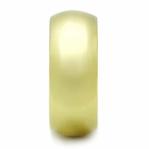 Stainless Steel Gold IP Smooth Dome Ring | The Stainless Jewelry view 8
