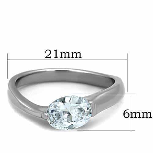Stainless Steel Round Crown Split Ring | The Stainless Jewelry view 2