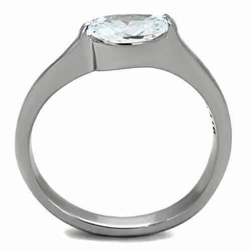 Stainless Steel Round Crown Split Ring | The Stainless Jewelry view 3