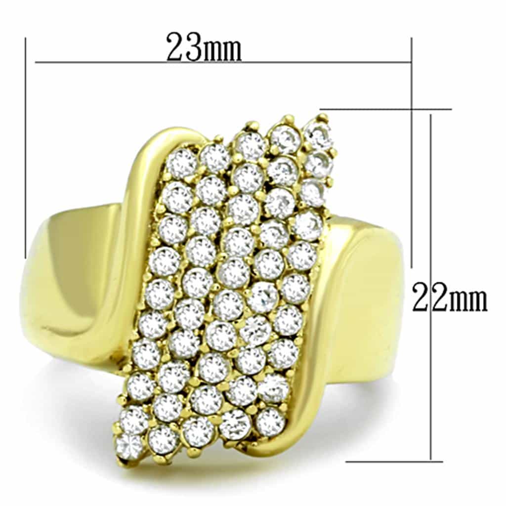 Stainless Steel CZ Pavé Signet Ring | The Stainless Jewelry view 2