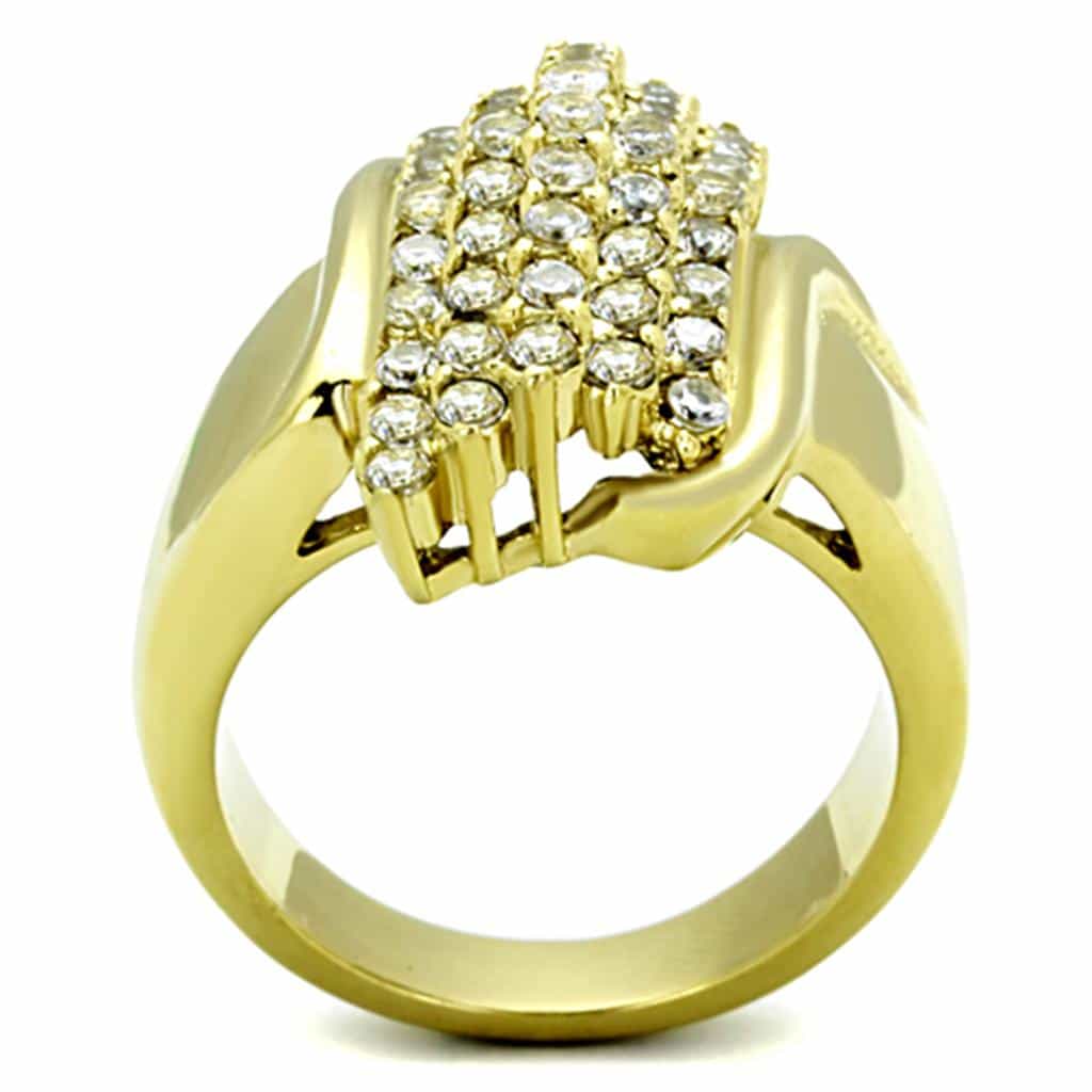Stainless Steel CZ Pavé Signet Ring | The Stainless Jewelry view 3