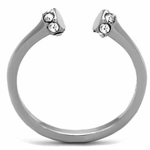 Stainless Steel CZ Paw Print Ring | The Stainless Jewelry view 7
