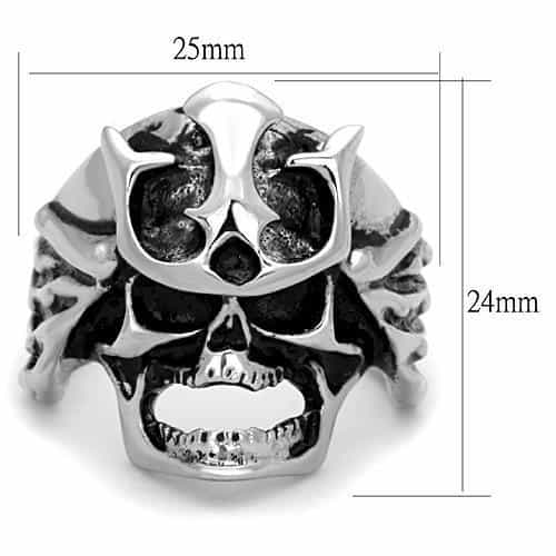 Stainless Steel Multi Skull Pile Ring | The Stainless Jewelry view 6