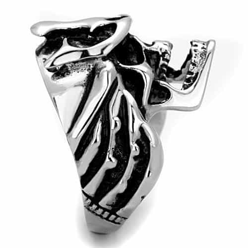 Stainless Steel Multi Skull Pile Ring | The Stainless Jewelry view 8
