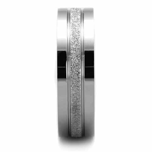 Stainless Steel Sandblast Wide Band Ring | The Stainless Jewelry view 8
