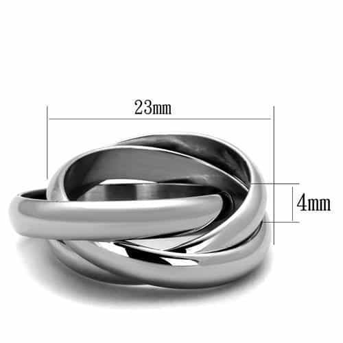 Stainless Steel Trinity Rolling Band Ring | The Stainless Jewelry view 2